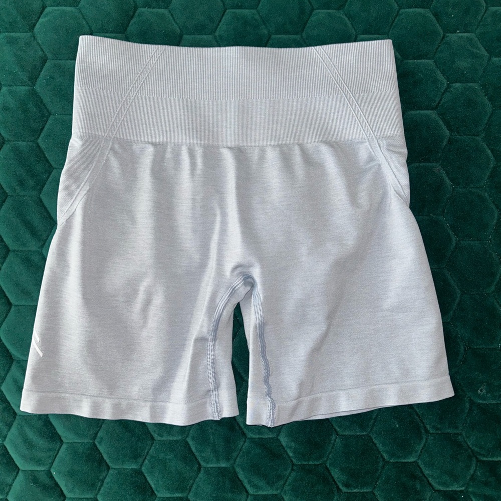 Women's Light Gray High-Waisted Shorts